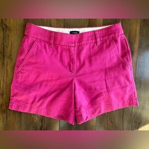 J.Crew Hot Pink Cotton Chino Shorts Women’s Size 0 Tailored Preppy